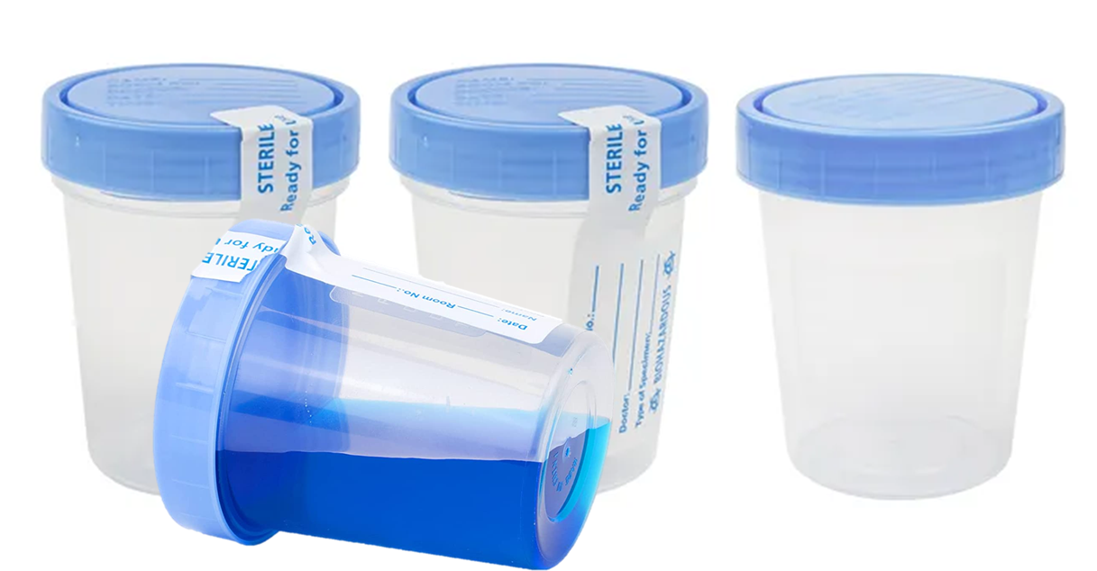 Water Sample Containers with Screw-Top Lid